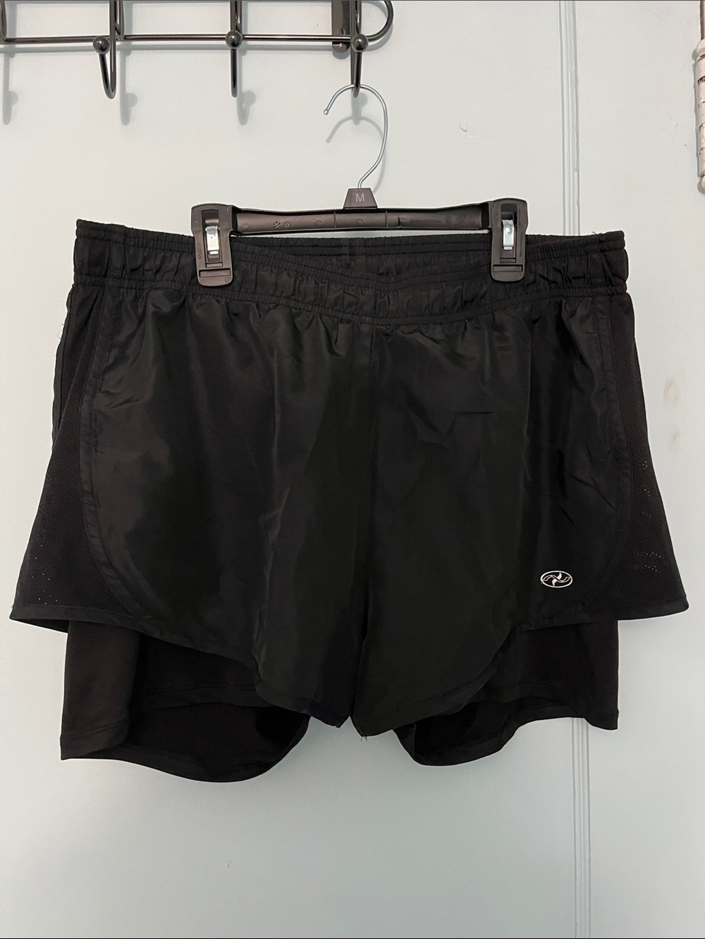 Women's Black Two-Layer Athletic Shorts